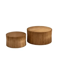 Streamdale Vintage Nested Coffee Table Set with Textured Design