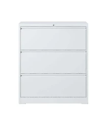 Streamdale Lockable 3-Drawer Lateral File Cabinet (White)