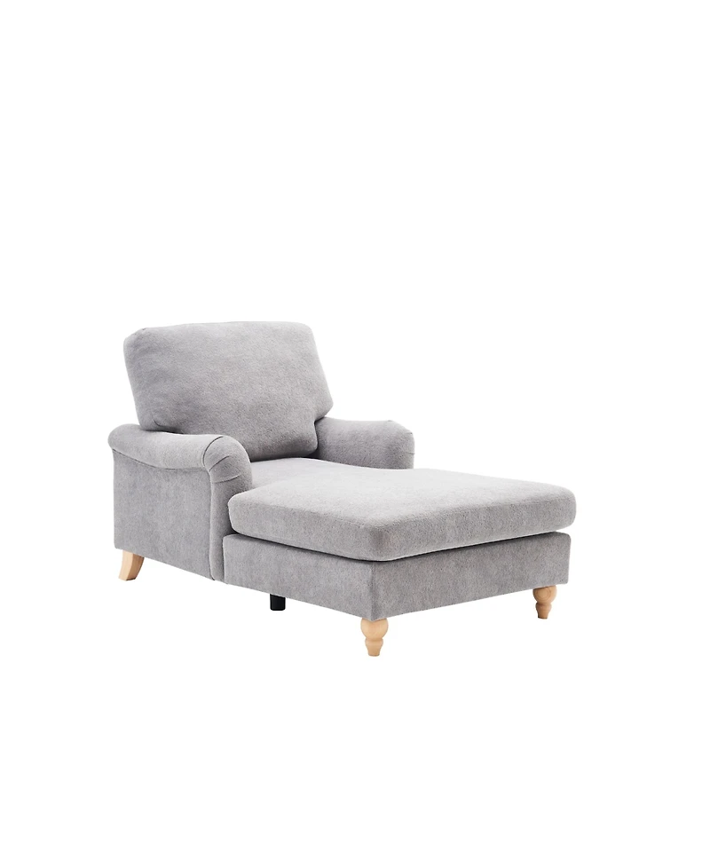 Streamdale Modern Mid-Century Indoor Oversized Chaise Lounger Comfort Sleeper Sofa with Soild Wood Legs