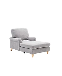 Streamdale Modern Mid-Century Indoor Oversized Chaise Lounger Comfort Sleeper Sofa with Soild Wood Legs
