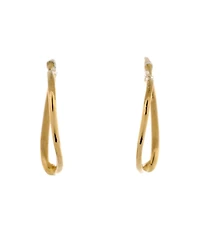 Pre-Owned Tiffany & Co. Medium Elsa Peretti Open Heart Hoop Earrings 18K Gold