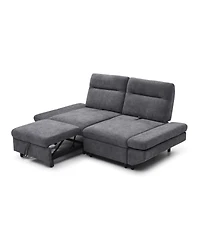 Streamdale Convertible Sleeper Sofa Bed Adjustable Futon Sofa with Chenille Upholstery (Grey)