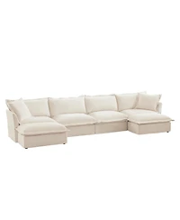 Streamdale Slipcovered U-Shape Sectional Sofa Wide, Deep, & Cozy