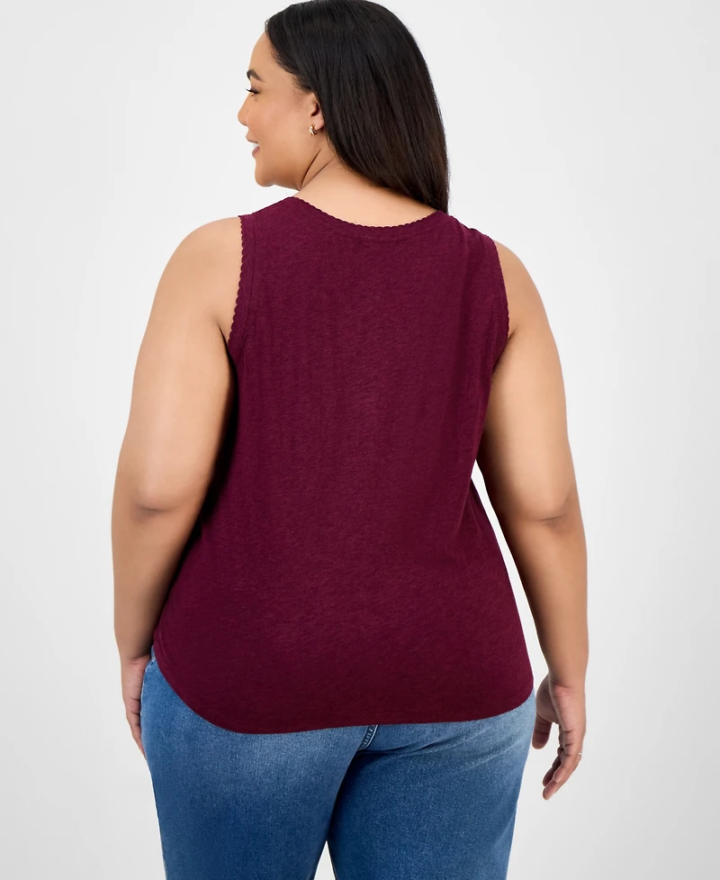 Democracy Trendy Plus V-Neck Tank Top