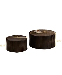 Streamdale Vintage Textured Nesting Coffee Table Set (Set of 2)