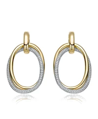 14K Gold Plated Cubic Zirconia Stud Earrings