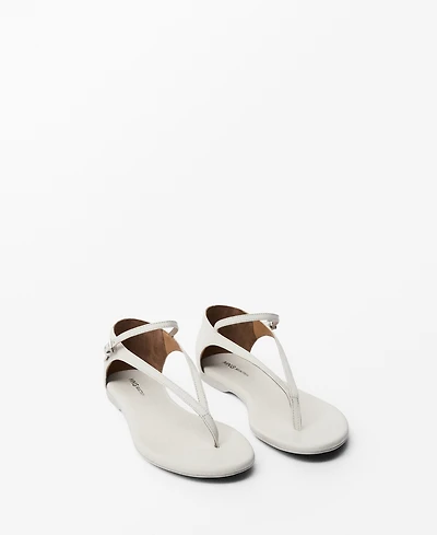 Mango Women's Leather Straps Sandals