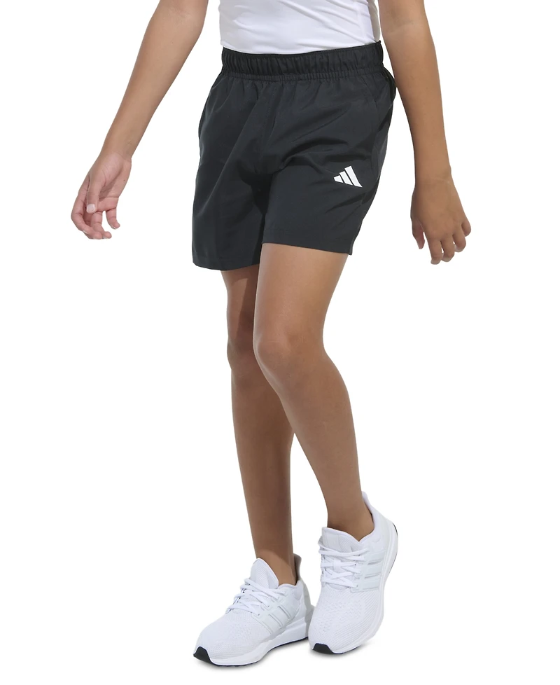adidas Big Boys Essentials Elastic-Waistband Small-Logo Woven Shorts