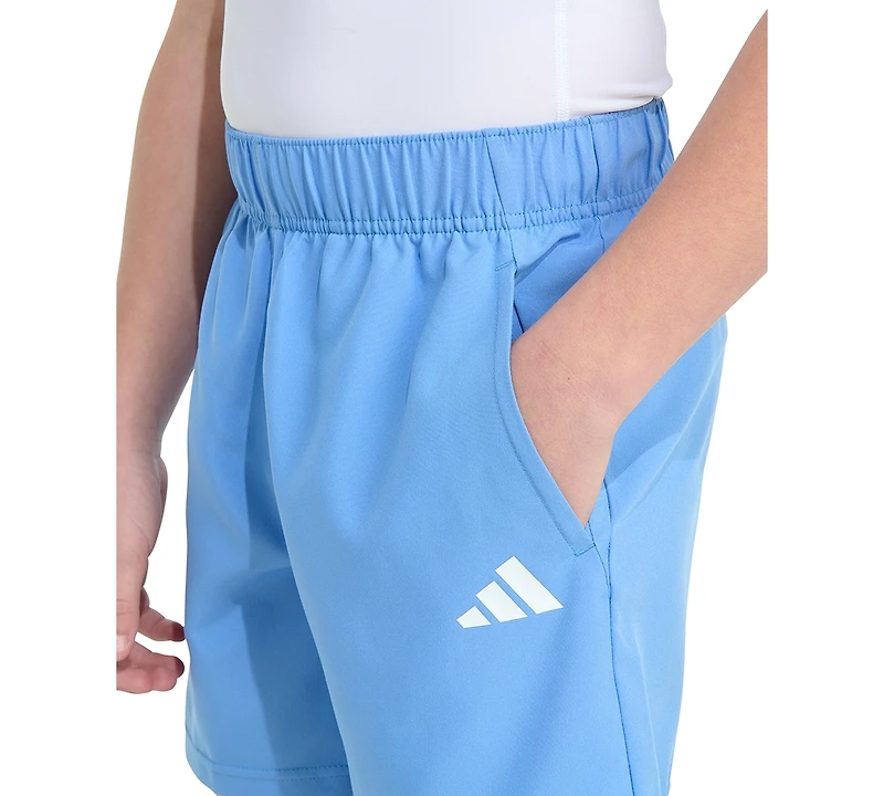 adidas Big Boys Essentials Elastic-Waistband Small-Logo Woven Shorts