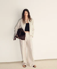 Mango Women's Pleated Linen Pants