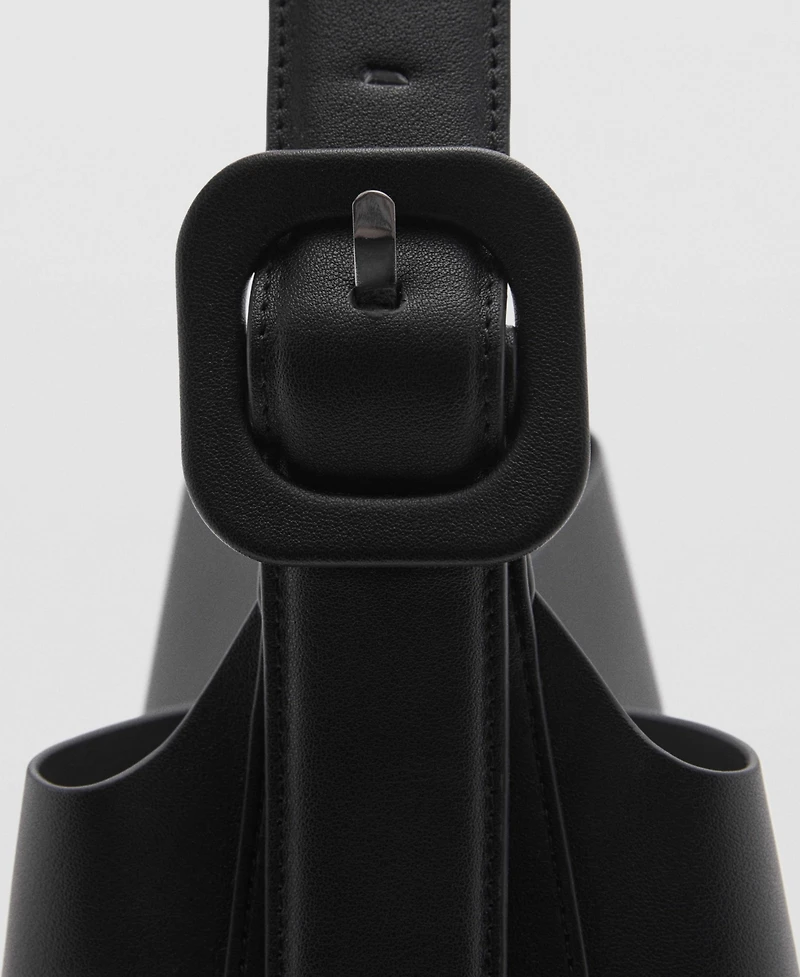 Mango Women's Buckle Shopper Bag