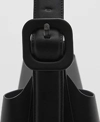 Mango Women's Buckle Shopper Bag