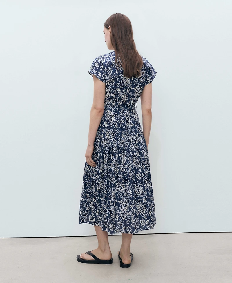 Mango Women's Paisley Flared Dress