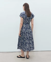 Mango Women's Paisley Flared Dress
