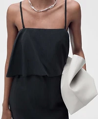 Mango Women's Ruffled Lyocell Dress