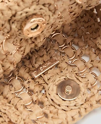 Mango Women's Metal Rings Natural Fiber Bag