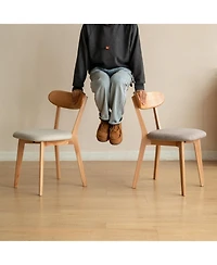 Streamdale Solid Oak Dining Chair, North American, Fas Grade, Natural Wood, Dirt-Free, Simple, Elegant Style