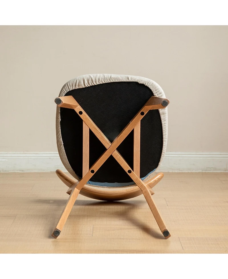 Streamdale Natural Wood Dining Chair (Set of 2), Solid Oak, Made in North America, 47.5 x 55.5 x 78cm