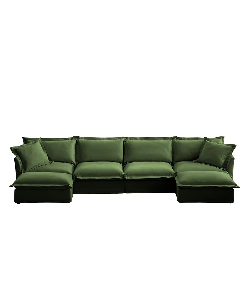 Streamdale Slipcovered U-Shape Sectional Sofa with Cloud-Like Comfort