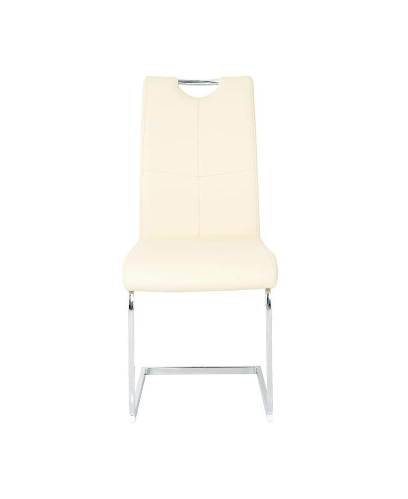 Streamdale Modern Glass Dining Set 6 Chairs, Round Table