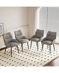 Streamdale Luxurious Velvet Dining Chair Set (4 Pcs) Modern, Comfortable, Stable, Silent