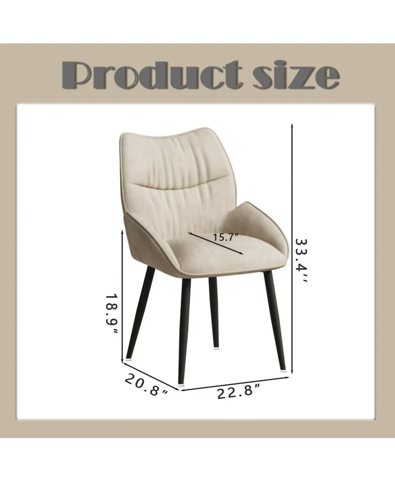 Streamdale Velvet Dining Chair Set (4) Modern, Minimalist Design