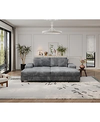 Streamdale Corduroy Convertible Sofa Bed Modern Oversized Lounge Chair