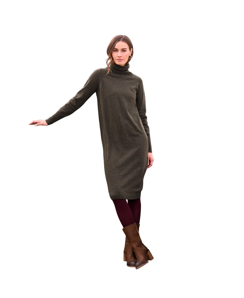 Celtic & Co. Women's Supersoft Midi Turtleneck Dress