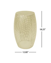 Streamdale Round Metal Hollow Side Table
