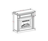 Streamdale Electric Fireplace Mantel with 23" Insert, Remote Control