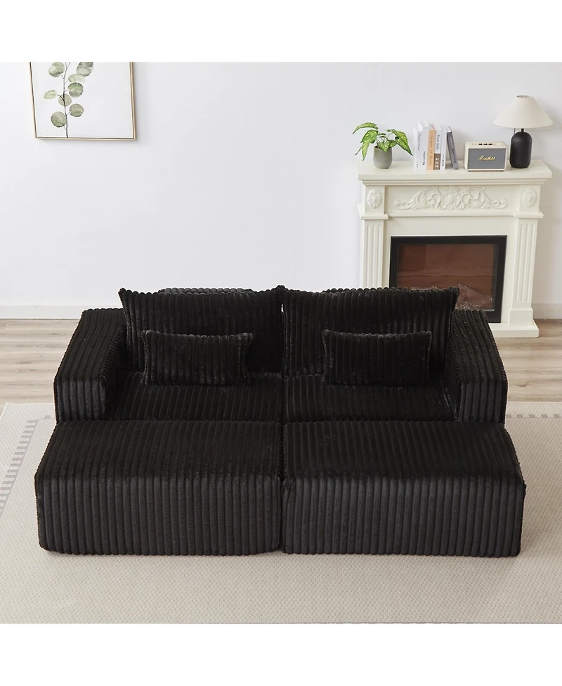 Streamdale Oversized Cloud Plush Sectional Lounge Chaise
