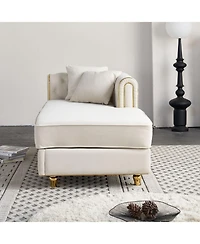 Streamdale 67'' Velvet Chaise Lounge with Pillows