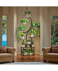 Streamdale 8-Tier Grow Light Plant Stand (Black)