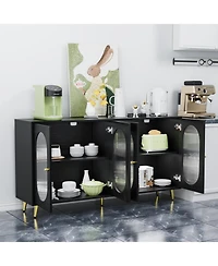 Streamdale Modern Acrylic Sideboard Console for Home & Office, Storage Cabinet