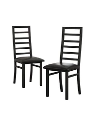 Streamdale Modern Metal Dining Chairs, Set of 2 (Black)