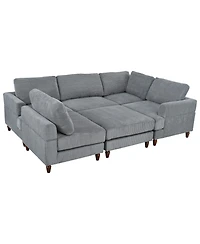 Streamdale Modular Sectional Sofa with Ottoman L Shaped Corner for Living Room, Office, Spacious Space
