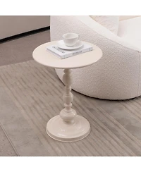 Streamdale Vintage Round Metal Side Table for Living Room, Bedroom, Nightstand