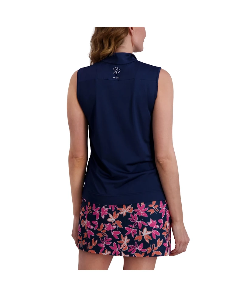 Stella Parker Women's Sleeveless Ruched Front Pullover