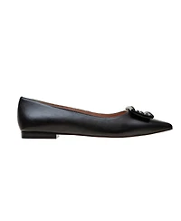 Nolene | Resin Buckle Pointy Toe Flats