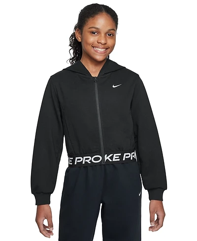 Nike Big Girls Pro Fleece Dri-fit Full-Zip Hoodie