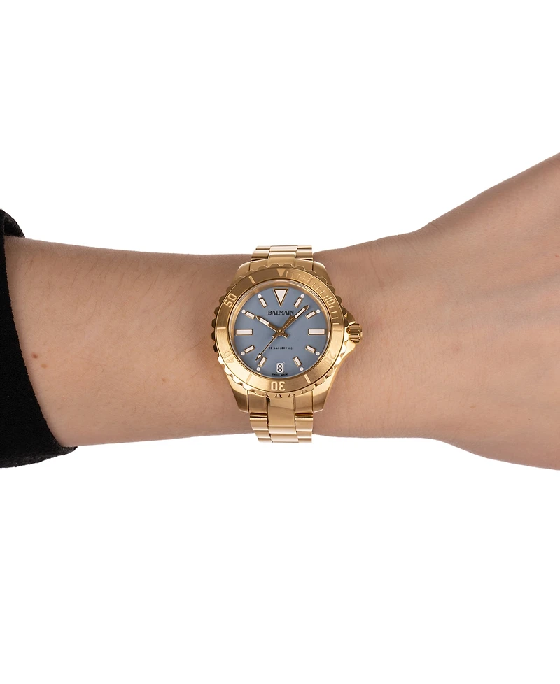 Balmain Women's Swiss Ophrys Gold Pvd Stainless Steel Bracelet Watch 35mm