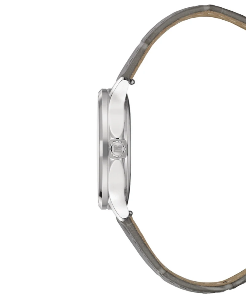 Certina Women's Swiss Ds-8 Gray Leather Strap Watch 31mm