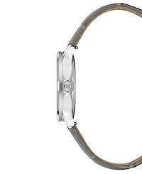 Certina Women's Swiss Ds-8 Gray Leather Strap Watch 31mm