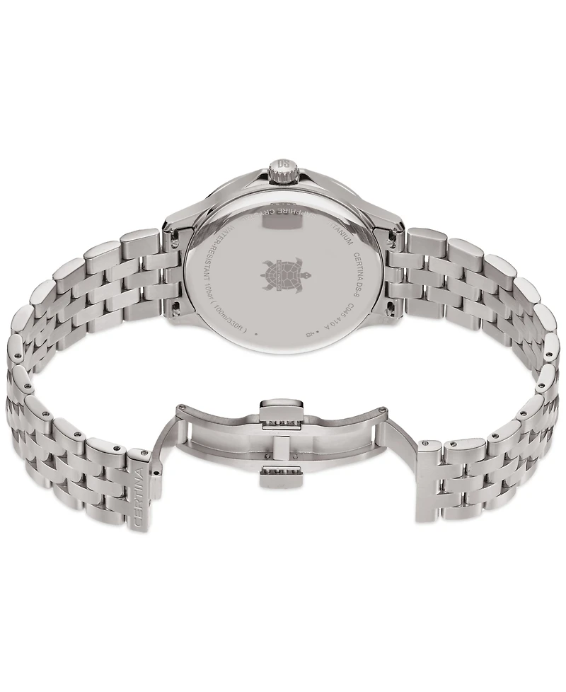 Certina Men's Swiss Ds-8 Silver-Tone Titanium Bracelet Watch 40mm