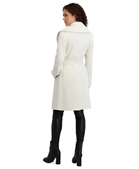 Karl Lagerfeld Paris Women's Double-Breasted Belted Coat