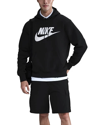 Nike Men's Club Fleece Standard-Fit Logo-Print Hoodie