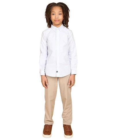 B By Brooks Brothers Big Boys Long Sleeve Oxford Shirt