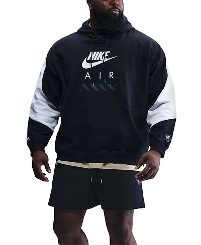 Nike Men's Air Fleece Roomy-Fit Logo-Print Hoodie