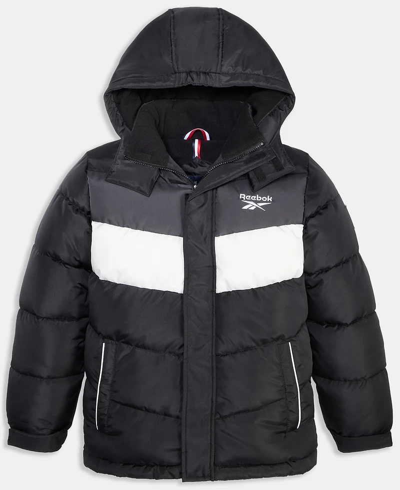 Reebok Big Boys Color Blocked Promo Long Sleeve Puffer Jacket