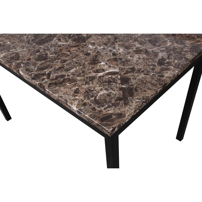 Streamdale Furniture Citico 5-Piece Metal Dinette Set with Laminated Faux Marble Top